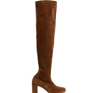 Christian Louboutin Brown Suede Over-the-Knee Boots